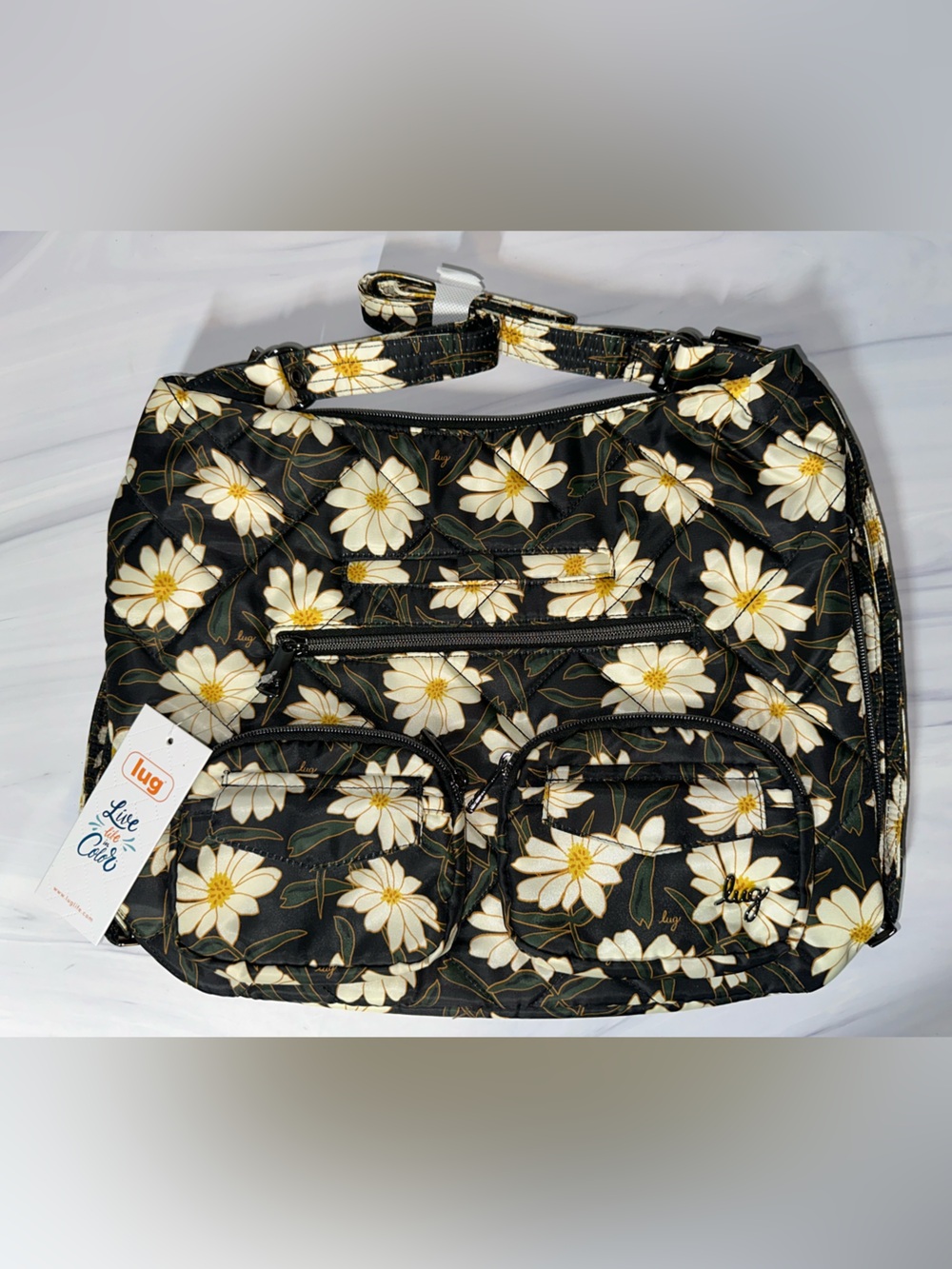 Lug Zipliner 2 in Autumn Daisy convertible hobo bag 3-in-1 backpack - NEW